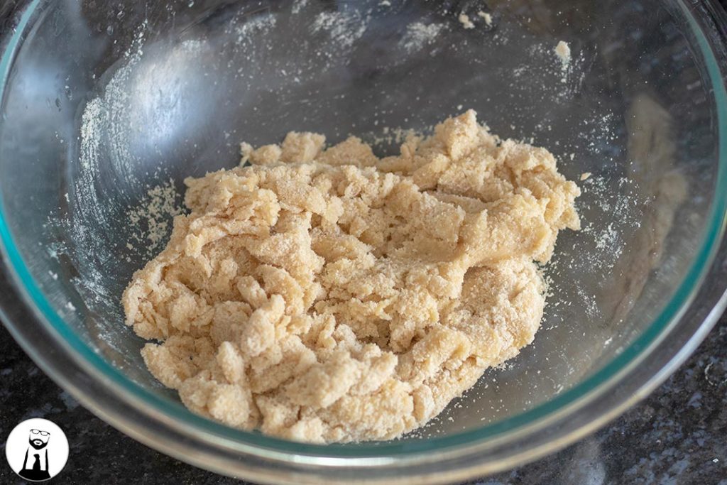 Tortilla dough ready to knead - Black Tie Kitchen